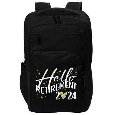 Hello Retiret 2024 Retired Retiring Cool Gift Impact Tech Backpack