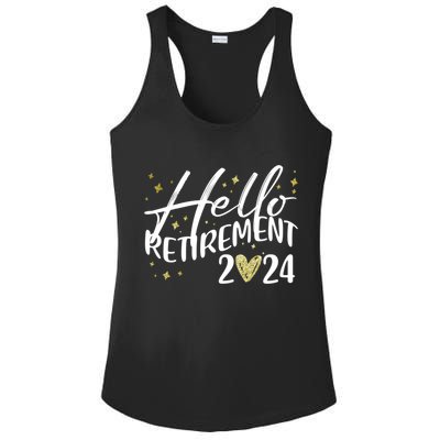 Hello Retiret 2024 Retired Retiring Cool Gift Ladies PosiCharge Competitor Racerback Tank