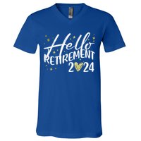 Hello Retiret 2024 Retired Retiring Cool Gift V-Neck T-Shirt