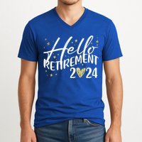 Hello Retiret 2024 Retired Retiring Cool Gift V-Neck T-Shirt