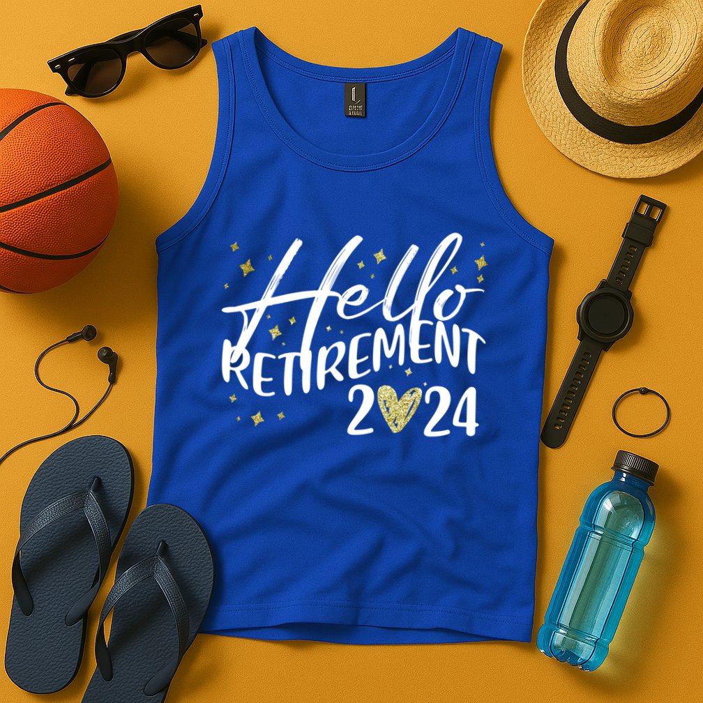 Hello Retiret 2024 Retired Retiring Cool Gift Tank Top