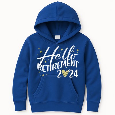 Hello Retiret 2024 Retired Retiring Cool Gift Kids Hoodie