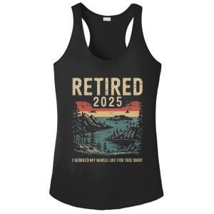 Hilarious Retired 2025 I Worked My Whole Life For This Ladies PosiCharge Competitor Racerback Tank