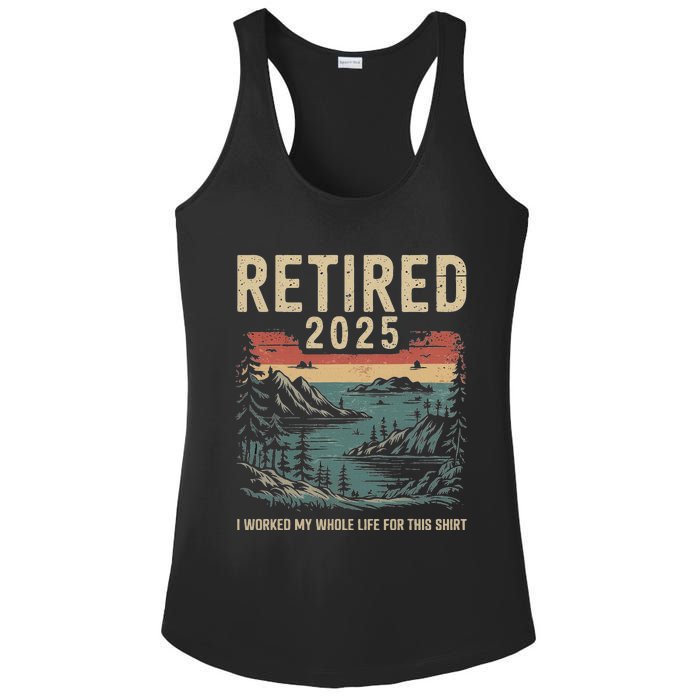 Hilarious Retired 2025 I Worked My Whole Life For This Ladies PosiCharge Competitor Racerback Tank