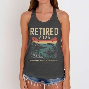 Hilarious Retired 2025 I Worked My Whole Life For This Women's Knotted Racerback Tank