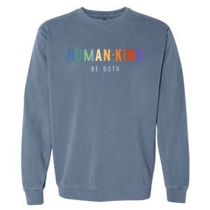 Hukind Retro 70s Design Hu Kind Be Both Cool Cool Gift Garment-Dyed Sweatshirt