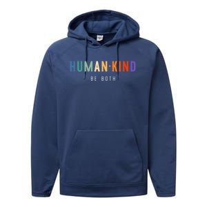 Hukind Retro 70s Design Hu Kind Be Both Cool Cool Gift Performance Fleece Hoodie