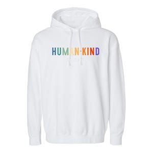 Hukind Retro 70s Design Hu Kind Be Both Cool Cool Gift Garment-Dyed Fleece Hoodie