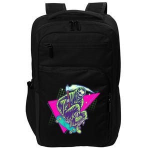 Halloween Retro 80's Skateboarding Grim Reaper Impact Tech Backpack