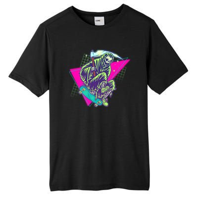 Halloween Retro 80's Skateboarding Grim Reaper Tall Fusion ChromaSoft Performance T-Shirt