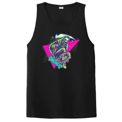 Halloween Retro 80's Skateboarding Grim Reaper PosiCharge Competitor Tank