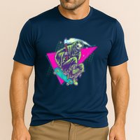 Halloween Retro 80's Skateboarding Grim Reaper Cooling Performance Crew T-Shirt