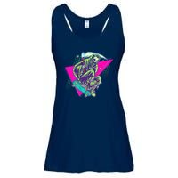 Halloween Retro 80's Skateboarding Grim Reaper Ladies Essential Flowy Tank