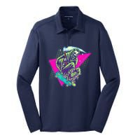 Halloween Retro 80's Skateboarding Grim Reaper Silk Touch Performance Long Sleeve Polo