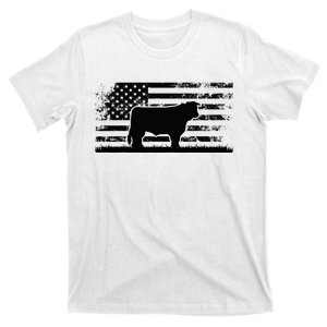 Hereford Rancher American Flag for Hereford Cow Farmer T-Shirt