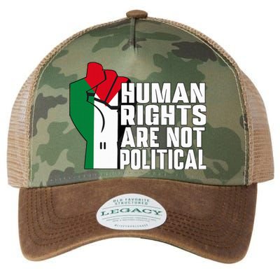 Human Rights Are Not Political Support Palestine and Gaza Legacy Tie Dye Trucker Hat