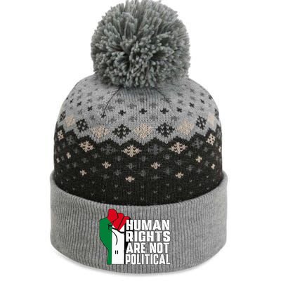 Human Rights Are Not Political Support Palestine and Gaza The Baniff Cuffed Pom Beanie