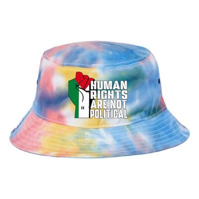 Human Rights Are Not Political Support Palestine and Gaza Tie Dye Newport Bucket Hat