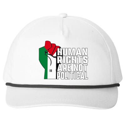 Human Rights Are Not Political Support Palestine and Gaza Snapback Five-Panel Rope Hat