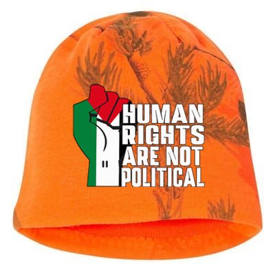 Human Rights Are Not Political Support Palestine and Gaza Kati - Camo Knit Beanie