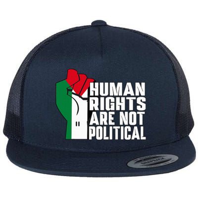 Human Rights Are Not Political Support Palestine and Gaza Flat Bill Trucker Hat