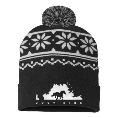 Horse Riding Apparel Horse USA-Made Snowflake Beanie