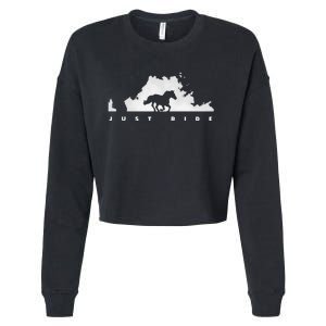 Horse Riding Apparel Horse Cropped Pullover Crew