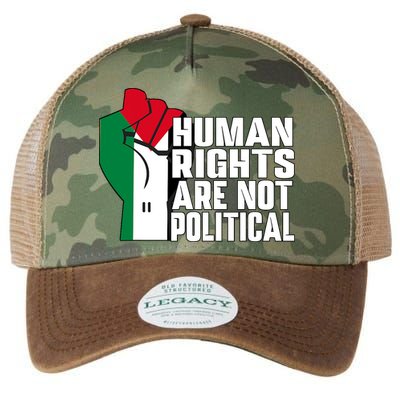Human Rights Are Not Political Support Palestine And Gaza Legacy Tie Dye Trucker Hat