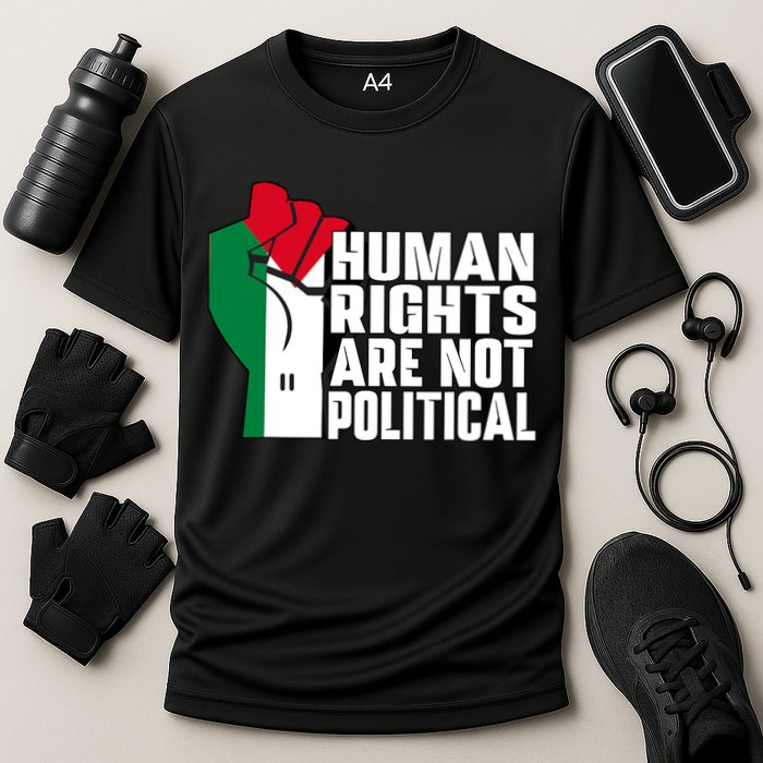 Human Rights Are Not Political Support Palestine And Gaza Cooling Performance Crew T-Shirt