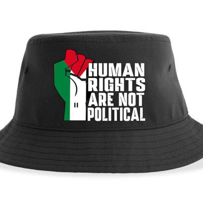 Human Rights Are Not Political Support Palestine And Gaza Sustainable Bucket Hat