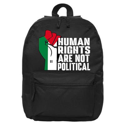 Human Rights Are Not Political Support Palestine And Gaza 16 in Basic Backpack