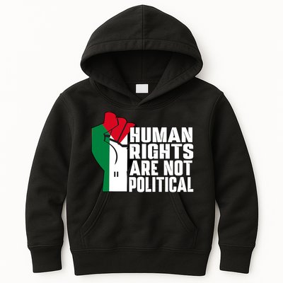 Human Rights Are Not Political Support Palestine And Gaza Kids Hoodie