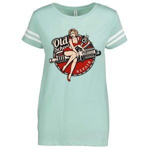 Hot Rod Art Retro Car Rockabilly Old School Enza Ladies Jersey Football T-Shirt