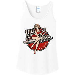 Hot Rod Art Retro Car Rockabilly Old School Ladies Essential Tank