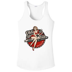 Hot Rod Art Retro Car Rockabilly Old School Ladies PosiCharge Competitor Racerback Tank