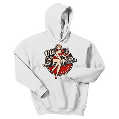 Hot Rod Art Retro Car Rockabilly Old School Kids Hoodie