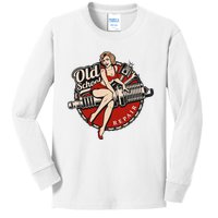 Hot Rod Art Retro Car Rockabilly Old School Kids Long Sleeve Shirt