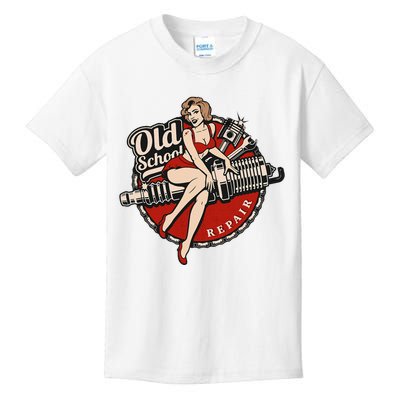 Hot Rod Art Retro Car Rockabilly Old School Kids T-Shirt