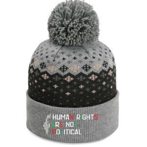 Human Rights Are Not Political Support Palestine The Baniff Cuffed Pom Beanie