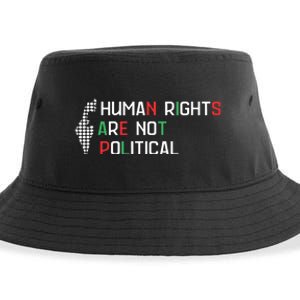 Human Rights Are Not Political Support Palestine Sustainable Bucket Hat