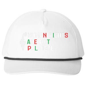 Human Rights Are Not Political Support Palestine Snapback Five-Panel Rope Hat