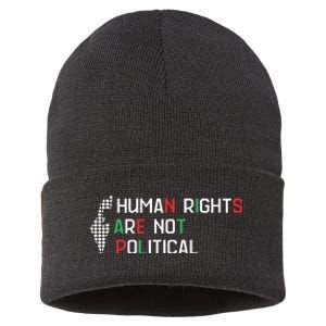 Human Rights Are Not Political Support Palestine Sustainable Knit Beanie