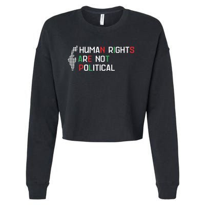 Human Rights Are Not Political Support Palestine Cropped Pullover Crew