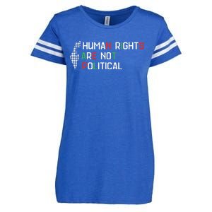 Human Rights Are Not Political Support Palestine Enza Ladies Jersey Football T-Shirt