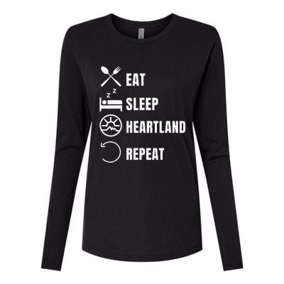 Heartland Ranch Amy And Ty Womens Cotton Relaxed Long Sleeve T-Shirt