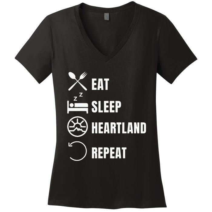 Heartland Ranch Amy And Ty Women's V-Neck T-Shirt