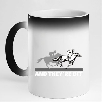 Horse Racing And Theyre Off Horse Racing 11oz Black Color Changing Mug