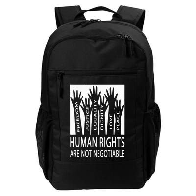 Human Rights Are Not Negotiable Peace Love Human Rights Backpack