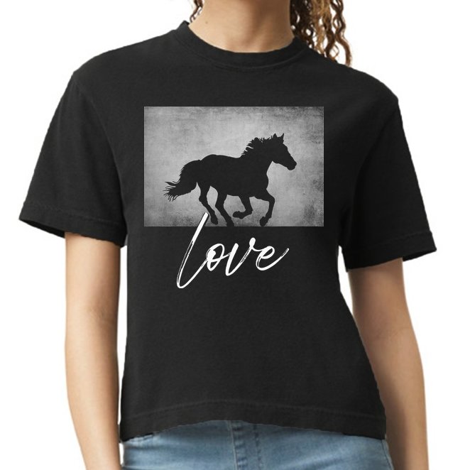 Horse Riding Apparel Horse Comfort Colors Boxy T-Shirt