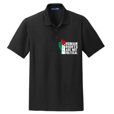 Human Rights Are Not Political Support Palestine And Gaza Dry Zone Grid Polo